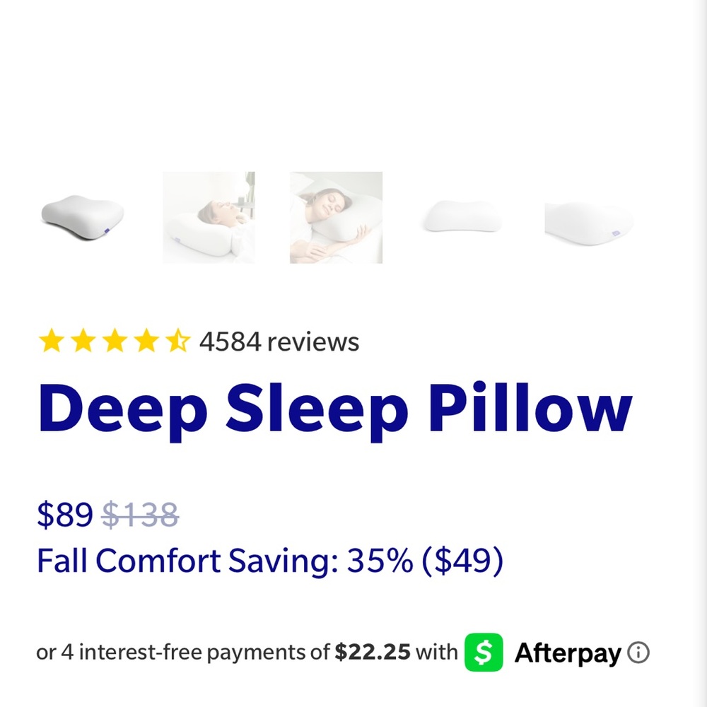 C Cushion Lab Deep Sleep Pillow like-new - Picture 4 of 14